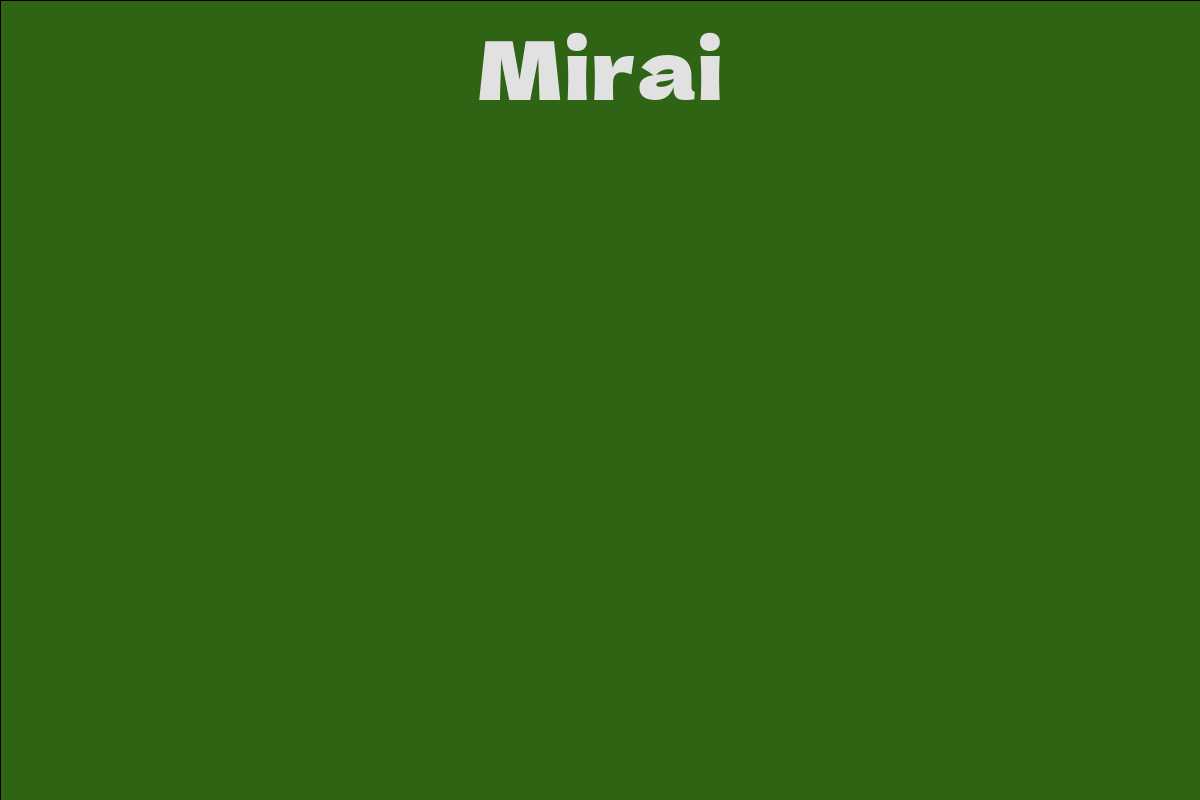 Mirai Facts Bio Career Net Worth AidWiki