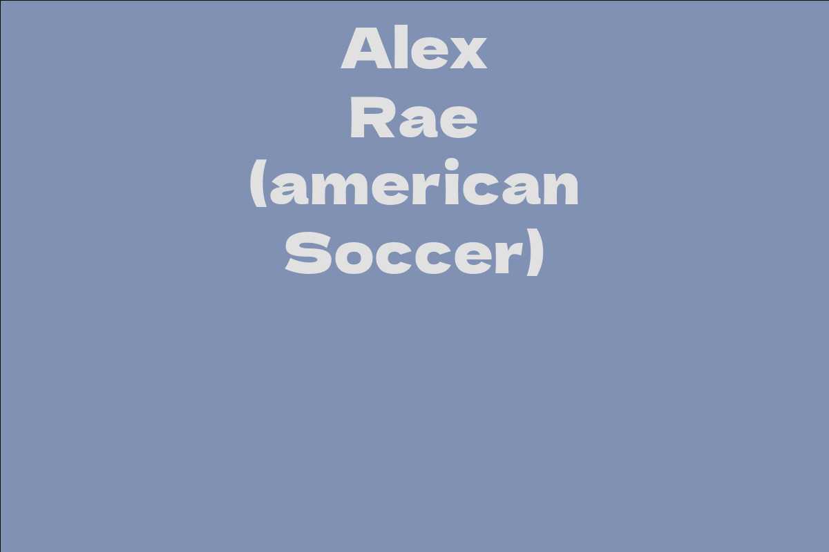 Alex Rae (american Soccer)