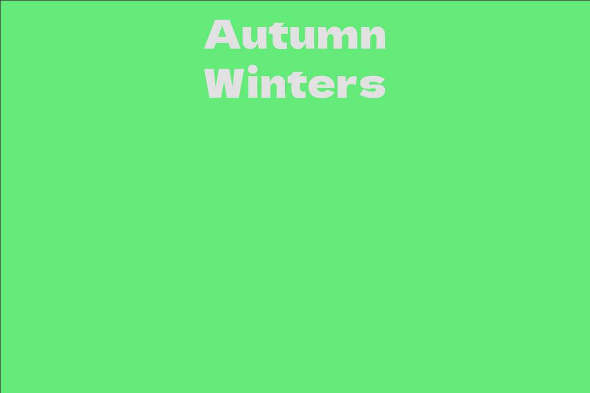 Autumn Winters