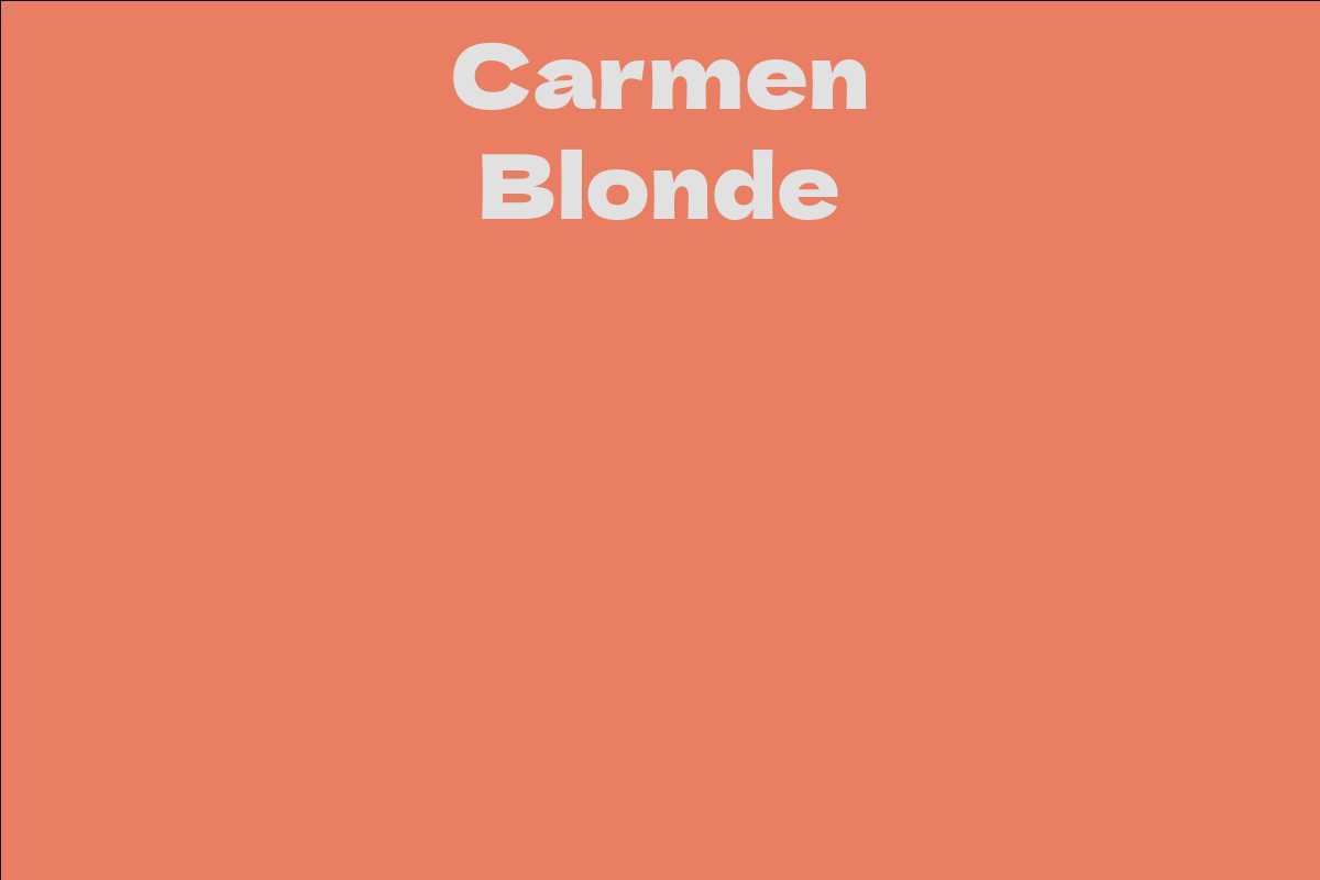 Carmen Blonde