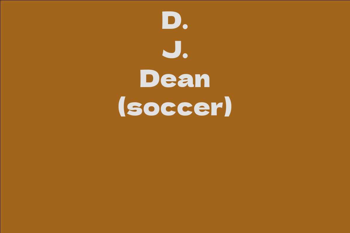 D. J. Dean (soccer)