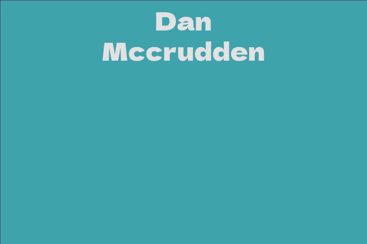 Dan Mccrudden