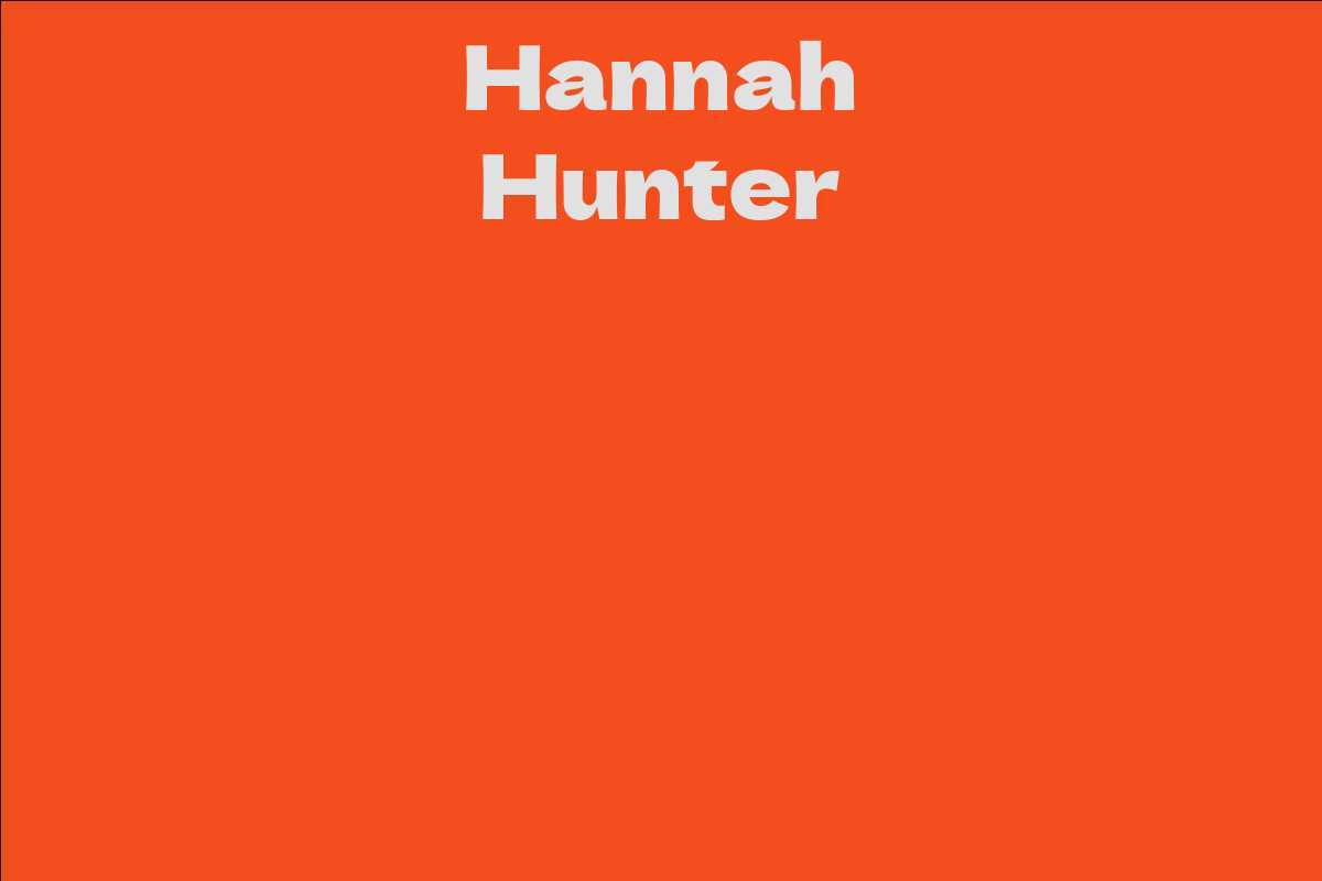 Hannah Hunter
