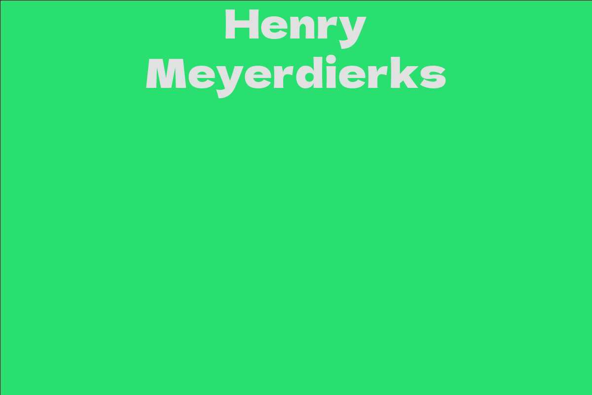 Henry Meyerdierks