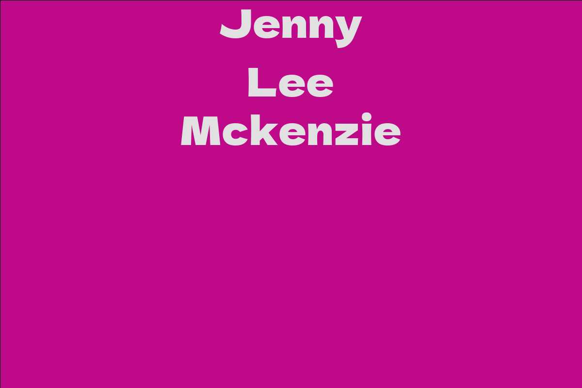 Jenny Lee McKenzie