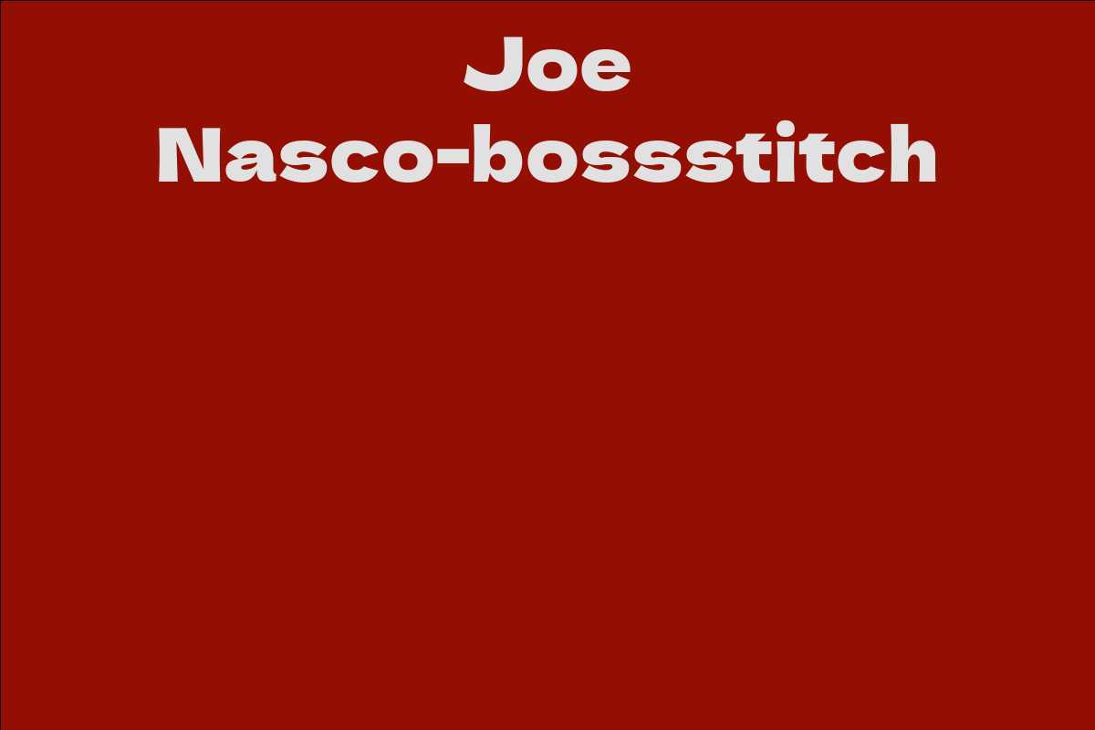 Joe Nasco-bossstitch