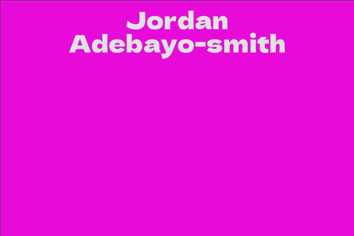 Jordan Adebayo-smith