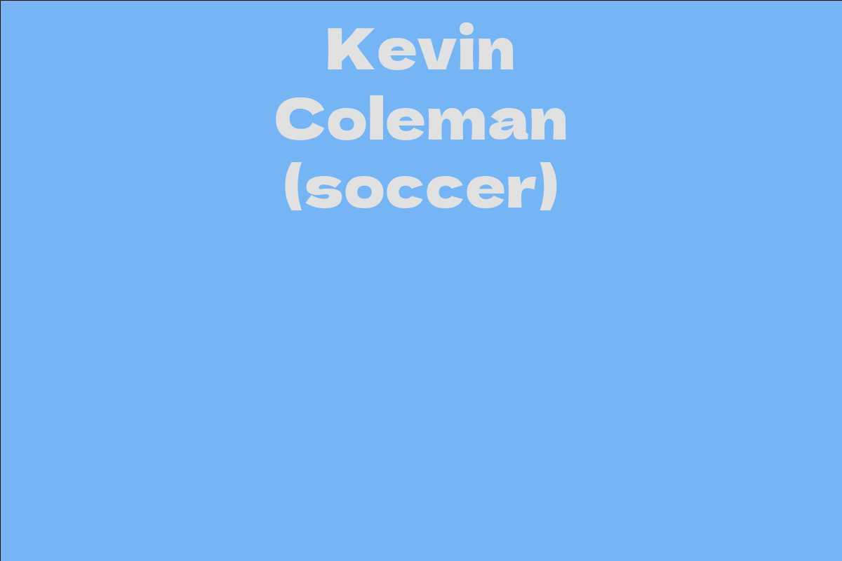 Kevin Coleman (soccer)