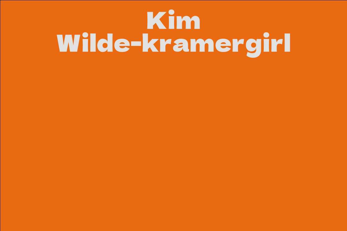 Kim Wilde-kramergirl