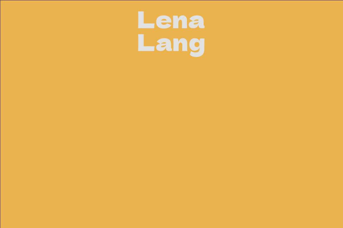 Lena Lang