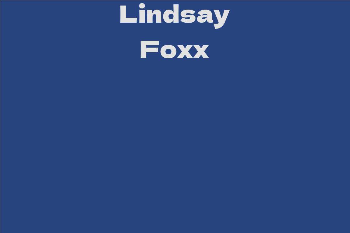 Lindsay Foxx - Facts, Bio, Career, Net Worth | AidWiki