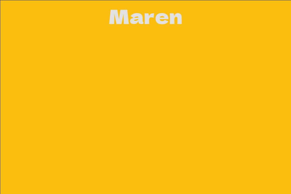 Maren - Facts, Bio, Career, Net Worth | AidWiki
