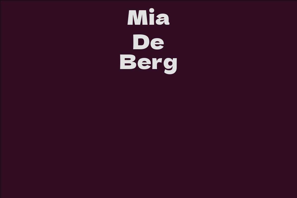 Mia De Berg