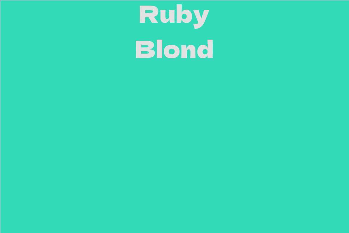 Ruby Blond