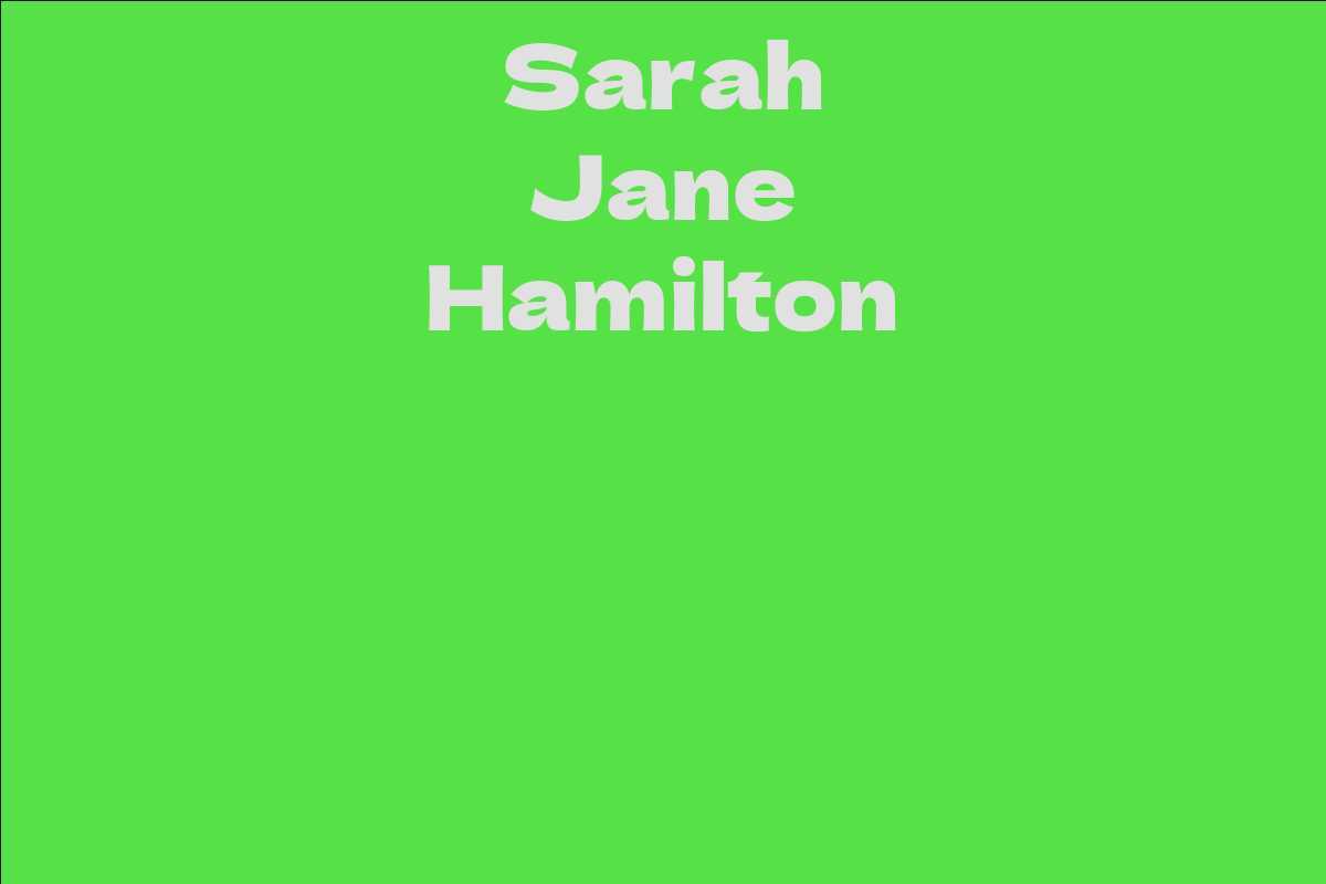 Sarah Jane Hamilton