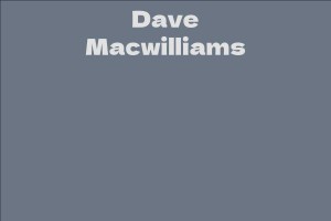 Dave Macwilliams