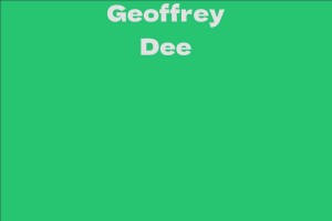 Geoffrey Dee