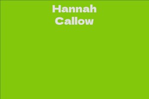 Hannah Callow