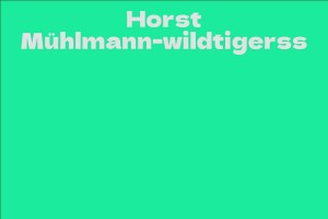 Horst Mühlmann-wildtigerss