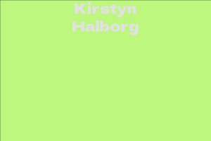 Halborg kirsten Kirsten Halborg