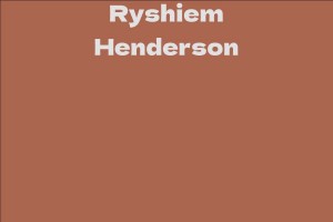 Ryshiem Henderson