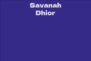 Savanah Dhior