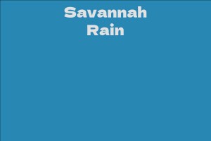 Savannah Rain