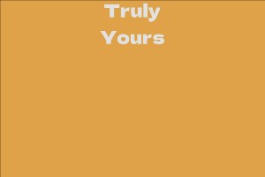 Truly Yours